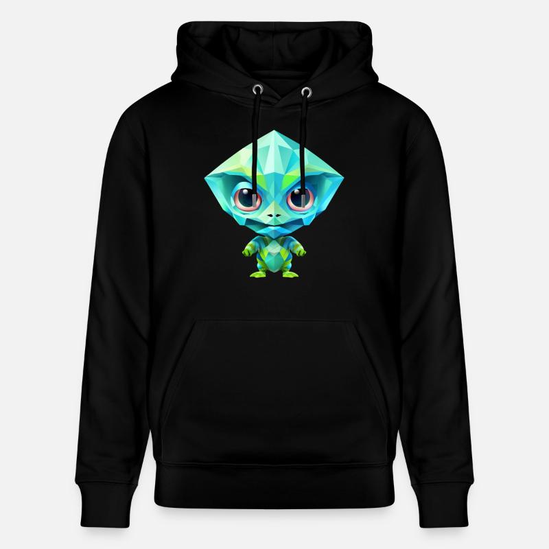 Polygone vert extraterrestre extraterrestre - Sweat à capuche bio CRUISER Stanley/Stella Unisexe - noir