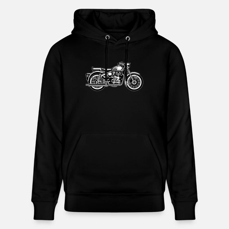 Moto / moto 02_schwarz blanc - Sweat à capuche bio CRUISER Stanley/Stella Unisexe - noir