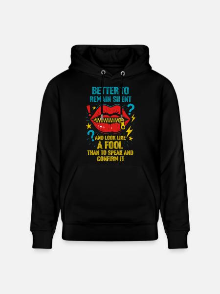 Bold Graphic Message T-Shirt - Stanley/Stella CRUISER Unisex Organic Hoodie - black