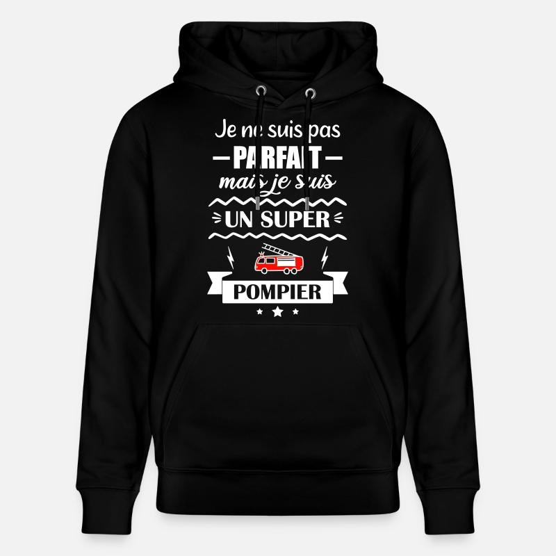 Super Firefighter Fire Hero Feuerwehrauto - Stanley/Stella Unisex Bio-Hoodie CRUISER  - Schwarz