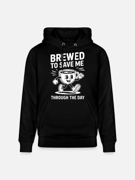 Coffee power for the day - Stanley/Stella CRUISER Unisex Organic Hoodie - black