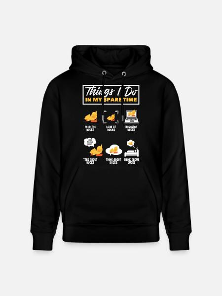Funny Ducks Motif Ducks Lover Sayings - Stanley/Stella CRUISER Unisex Organic Hoodie - black