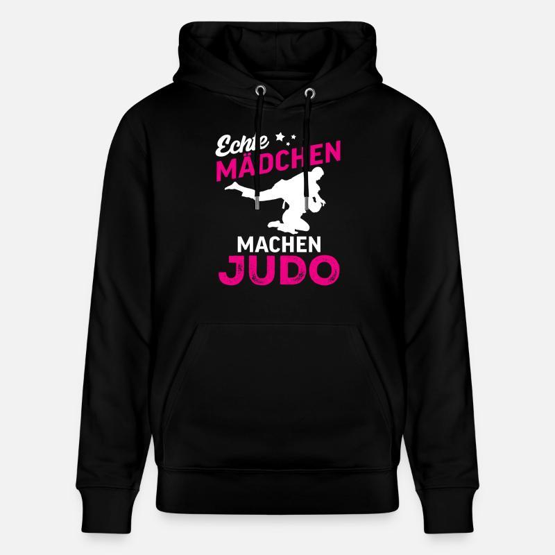 echte mädchen machen judo - Stanley/Stella Unisex Bio-Hoodie CRUISER - Schwarz
