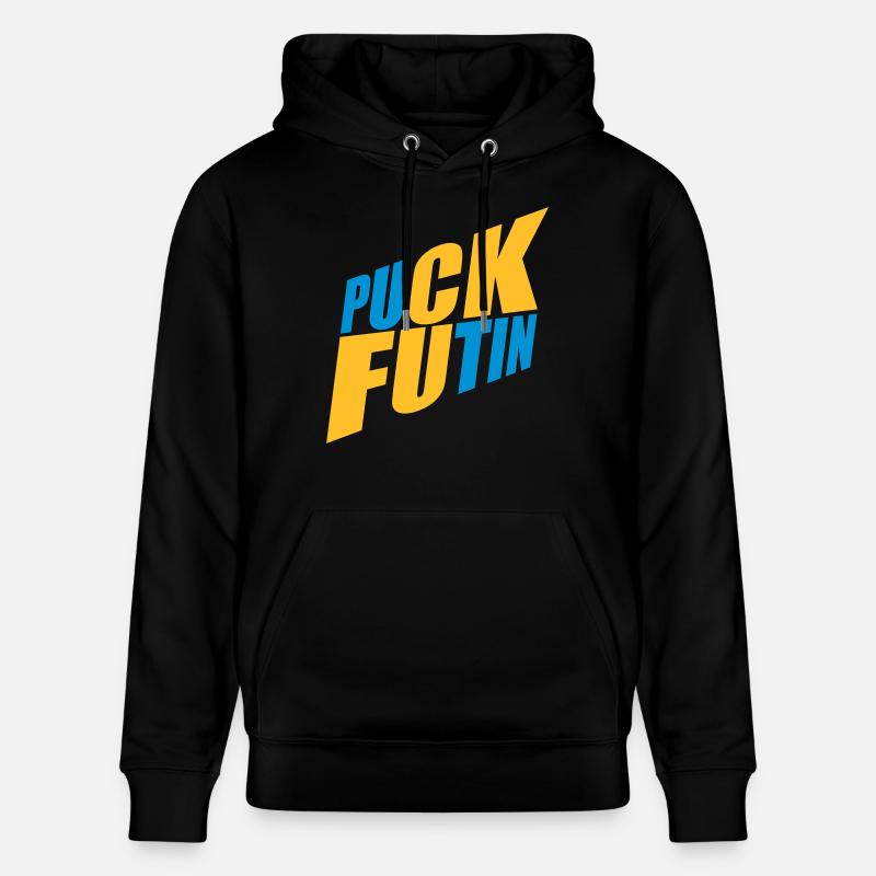 Conception du logo Puck Futin - Sweat à capuche bio CRUISER Stanley/Stella Unisexe - noir