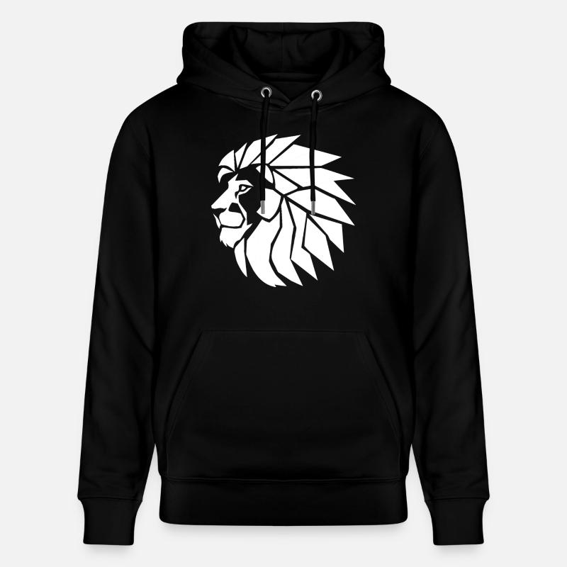 Silhouette de lion majestueux - Sweat à capuche bio CRUISER Stanley/Stella Unisexe - noir
