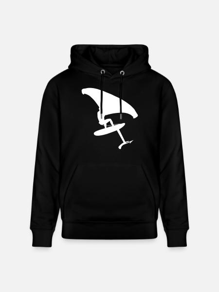 Dynamic wingsurfer on the water - Stanley/Stella CRUISER Unisex Organic Hoodie - black