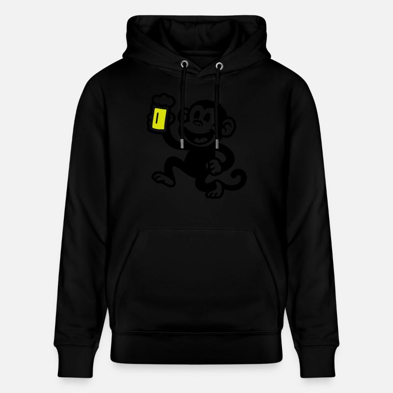 Bière de singe drôle - Sweat à capuche bio CRUISER Stanley/Stella Unisexe - noir