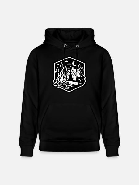 Camping Tent Outdoor - Stanley/Stella CRUISER Unisex Organic Hoodie - black