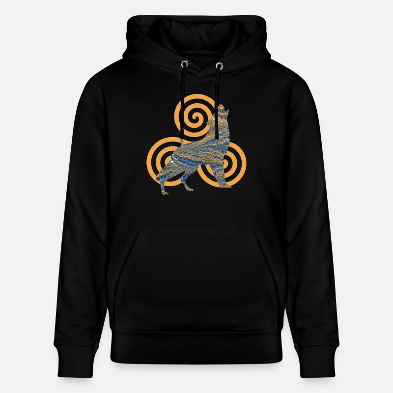 wolf e 50 avec triskele - Sweat à capuche bio CRUISER Stanley/Stella Unisexe - noir