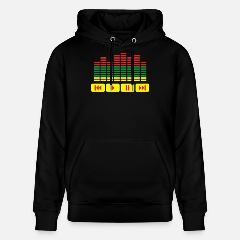Equalizer DJ music player - Sweat à capuche bio CRUISER Stanley/Stella Unisexe - noir