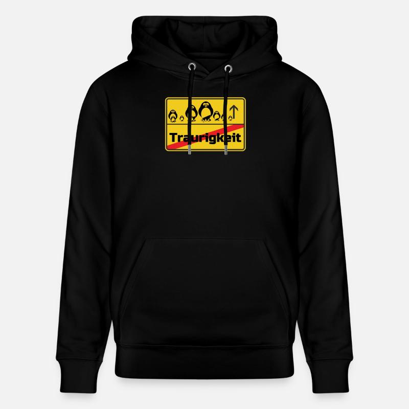 Ortsschild Pinguine Geschenk - Stanley/Stella Unisex Bio-Hoodie CRUISER - Schwarz