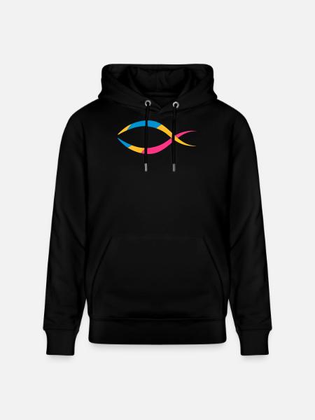 Das Fischsymbol - Stanley/Stella Unisex Bio-Hoodie CRUISER - Schwarz