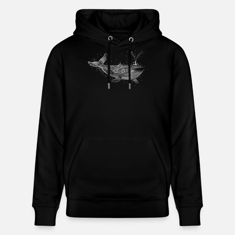 Une baleine blanche - Sweat à capuche bio CRUISER Stanley/Stella Unisexe - noir