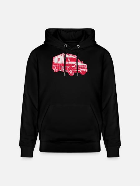 2541614 134868929 ambulance - Stanley/Stella CRUISER Unisex Organic Hoodie - black