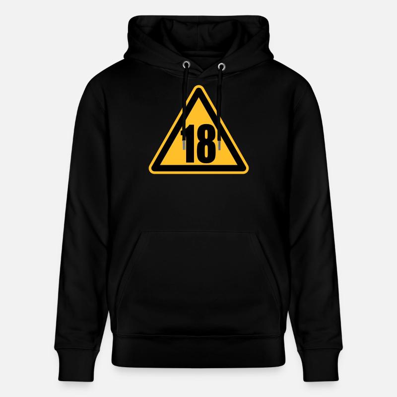 Warning 18 | Achtung 18 - Sweat à capuche bio CRUISER Stanley/Stella Unisexe - noir