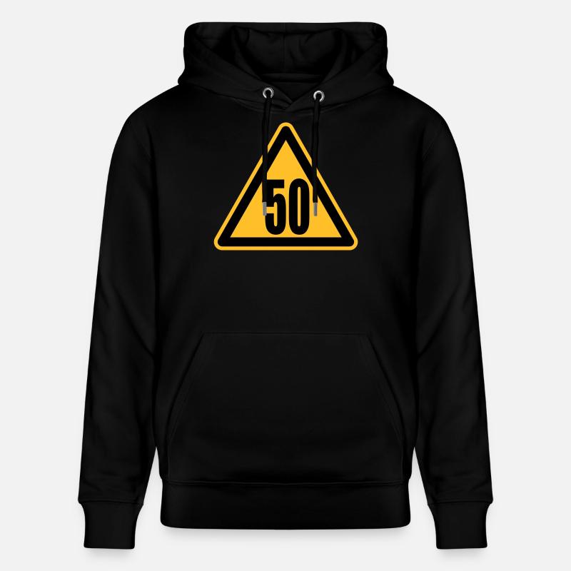 Warning 50 | Achtung 50 - Sweat à capuche bio CRUISER Stanley/Stella Unisexe - noir