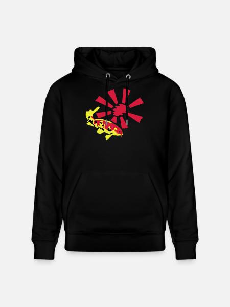 Koi Carp - Stanley/Stella CRUISER Unisex Organic Hoodie - black