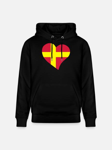 heart - Stanley/Stella CRUISER Unisex Organic Hoodie - black