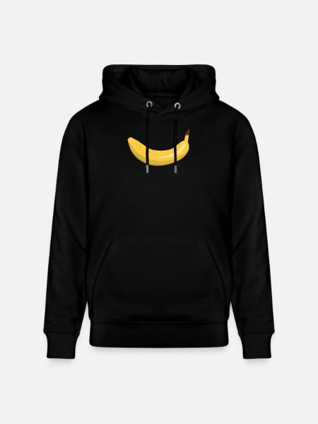 Banana smile - Stanley/Stella CRUISER Unisex Organic Hoodie - black