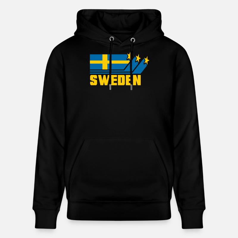 Suède / Suède - Drapeau / Cadeau - Sweat à capuche bio CRUISER Stanley/Stella Unisexe - noir