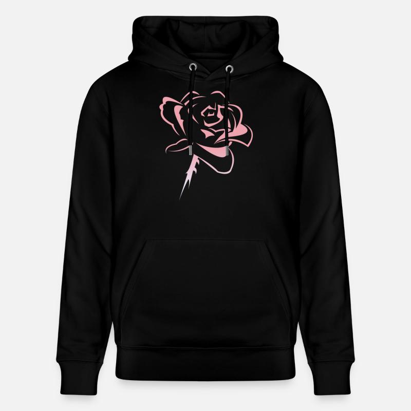 Blume,Rose - Stanley/Stella Unisex Bio-Hoodie CRUISER  - Schwarz