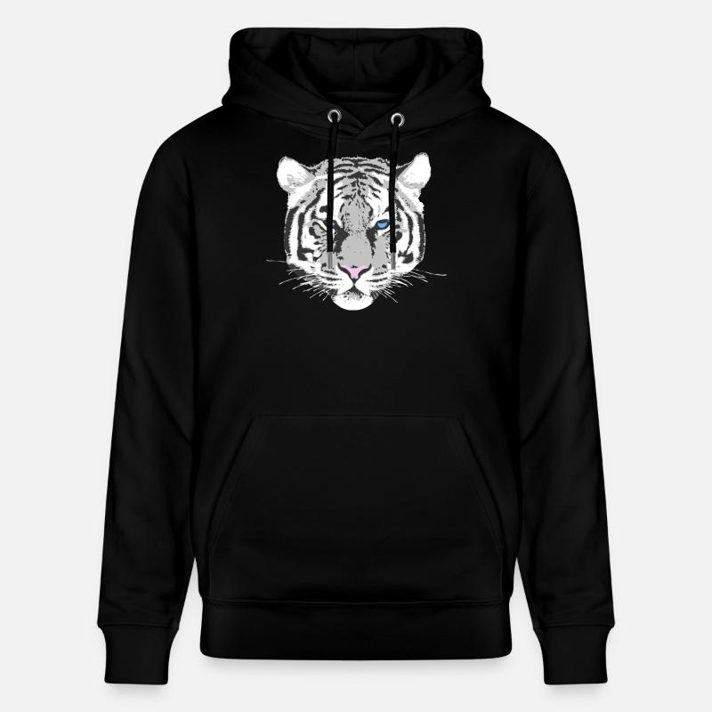 weißer Tiger - Stanley/Stella Unisex Bio-Hoodie CRUISER  - Schwarz