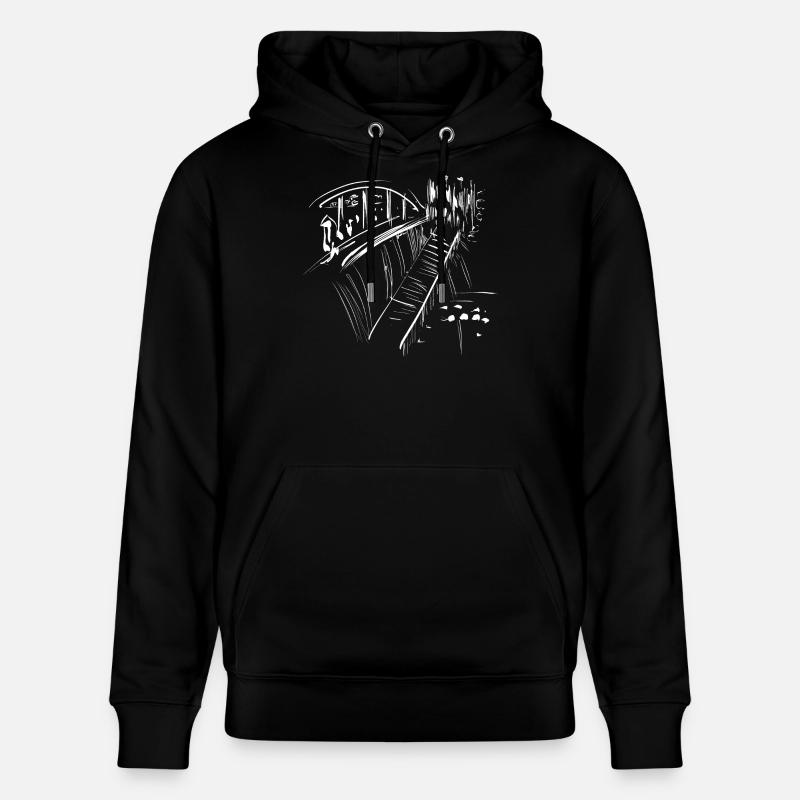 Pont d'architecture - Sweat à capuche bio CRUISER Stanley/Stella Unisexe - noir