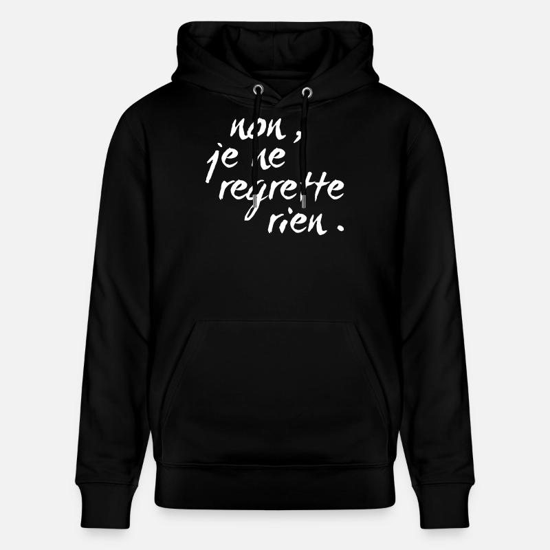 non, je ne regrette rien - blanc - Sweat à capuche bio CRUISER Stanley/Stella Unisexe - noir