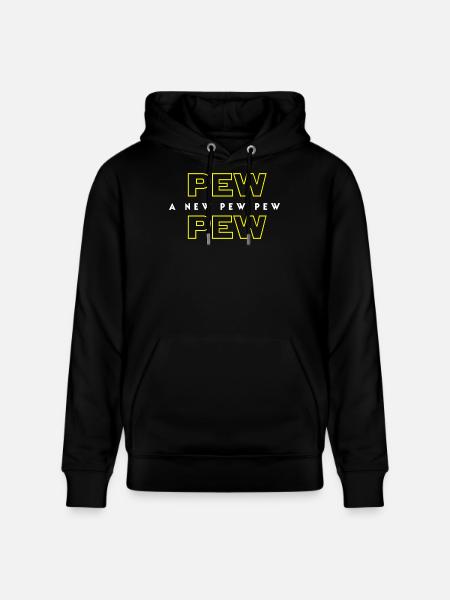 A New Pew Pew - Stanley/Stella CRUISER Unisex Organic Hoodie - black