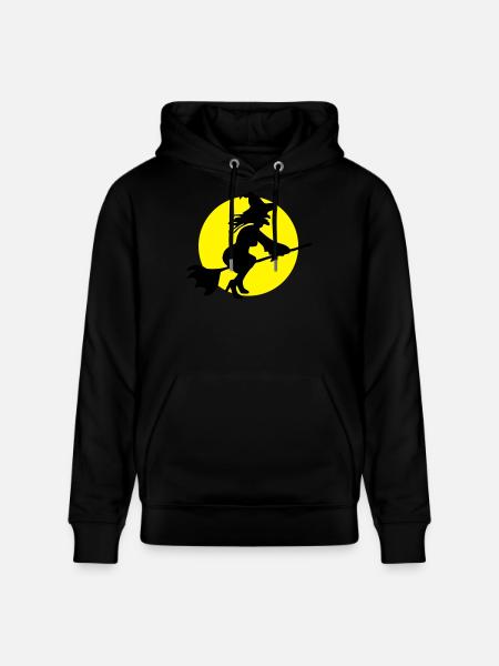 Flying witch - Stanley/Stella CRUISER Unisex Organic Hoodie - black