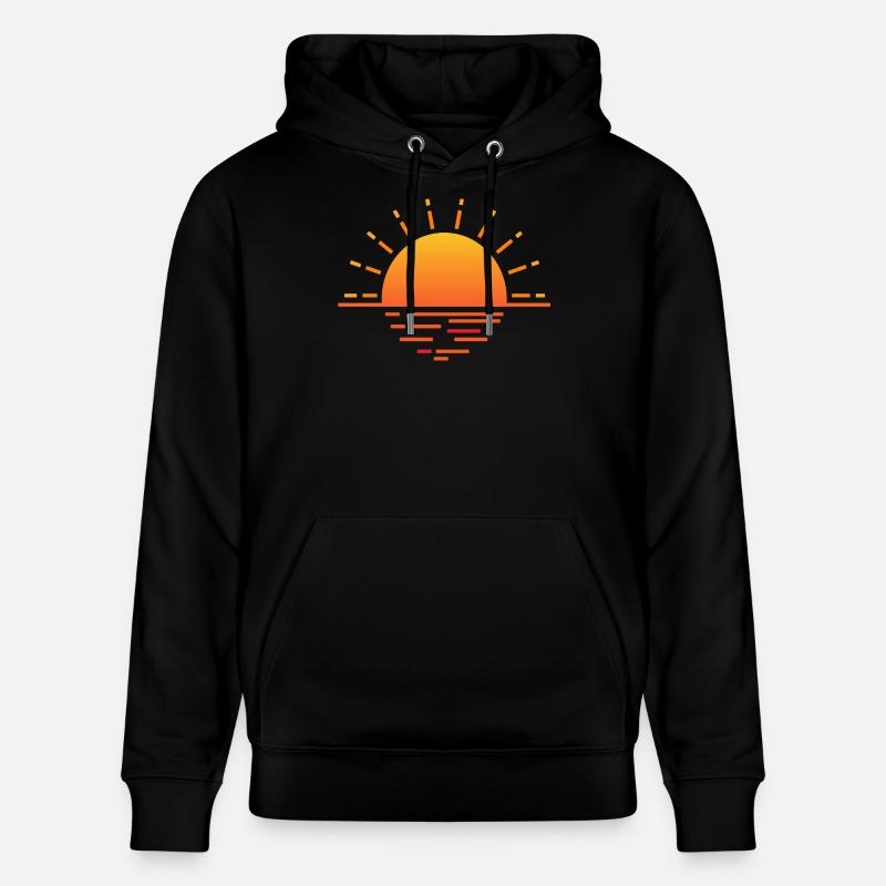 Coucher de soleil - Sweat à capuche bio CRUISER Stanley/Stella Unisexe - noir