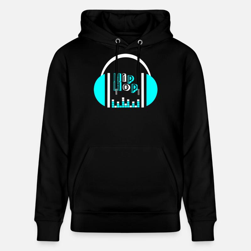 Casque néon avec conception d’égaliseur - Sweat à capuche bio CRUISER Stanley/Stella Unisexe - noir