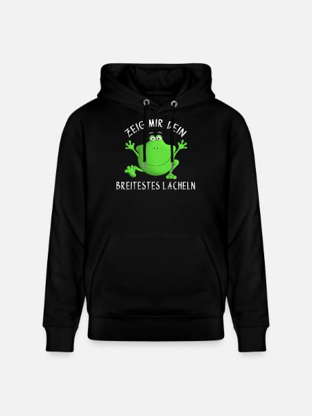 Laugh - smirk - smile - Stanley/Stella CRUISER Unisex Organic Hoodie - black