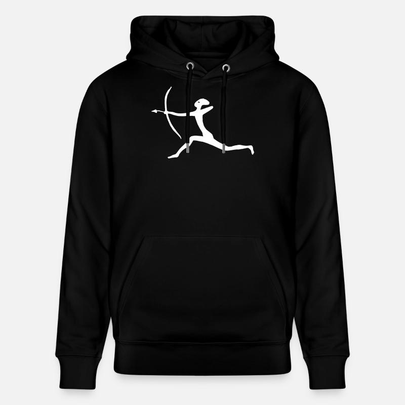 Chasseurs avec flèche et arc - Sweat à capuche bio CRUISER Stanley/Stella Unisexe - noir