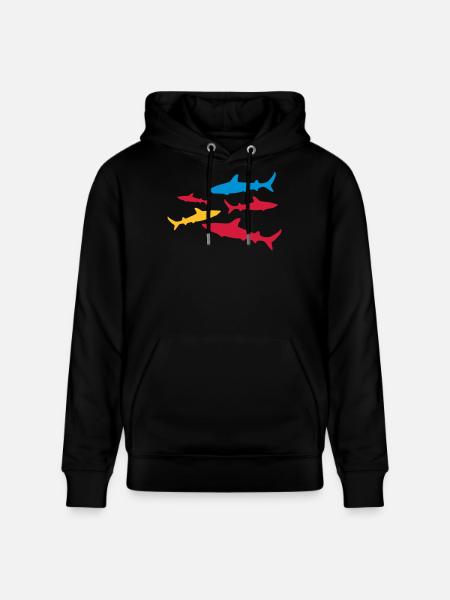 shark - Stanley/Stella CRUISER Unisex Organic Hoodie - black