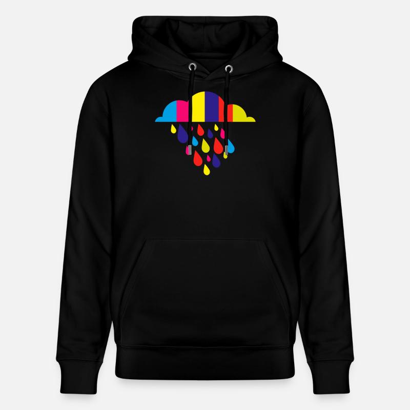 bunt herbst regen - Stanley/Stella Unisex Bio-Hoodie CRUISER  - Schwarz