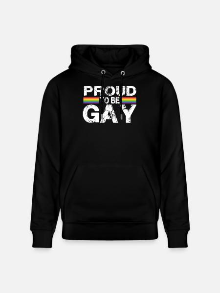 Proud To Be Gay - Stanley/Stella CRUISER Unisex Organic Hoodie - black