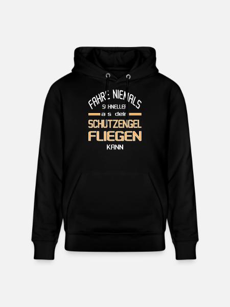 Schneller als dein Schutzengel - Stanley/Stella Unisex Bio-Hoodie CRUISER  - Schwarz