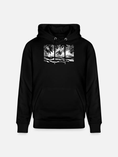 Caraïbes, île, bateau - Sweat à capuche bio CRUISER Stanley/Stella Unisexe - noir