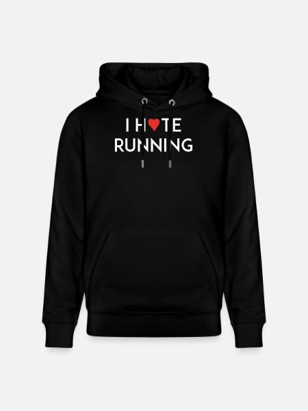 I Love/Hate Running - Stanley/Stella CRUISER Unisex Organic Hoodie - black