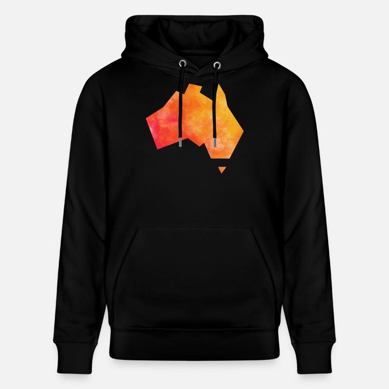 Map Australia - Sweat à capuche bio CRUISER Stanley/Stella Unisexe - noir