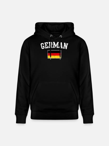 German Flag Emblem Arc - Stanley/Stella CRUISER Unisex Organic Hoodie - black
