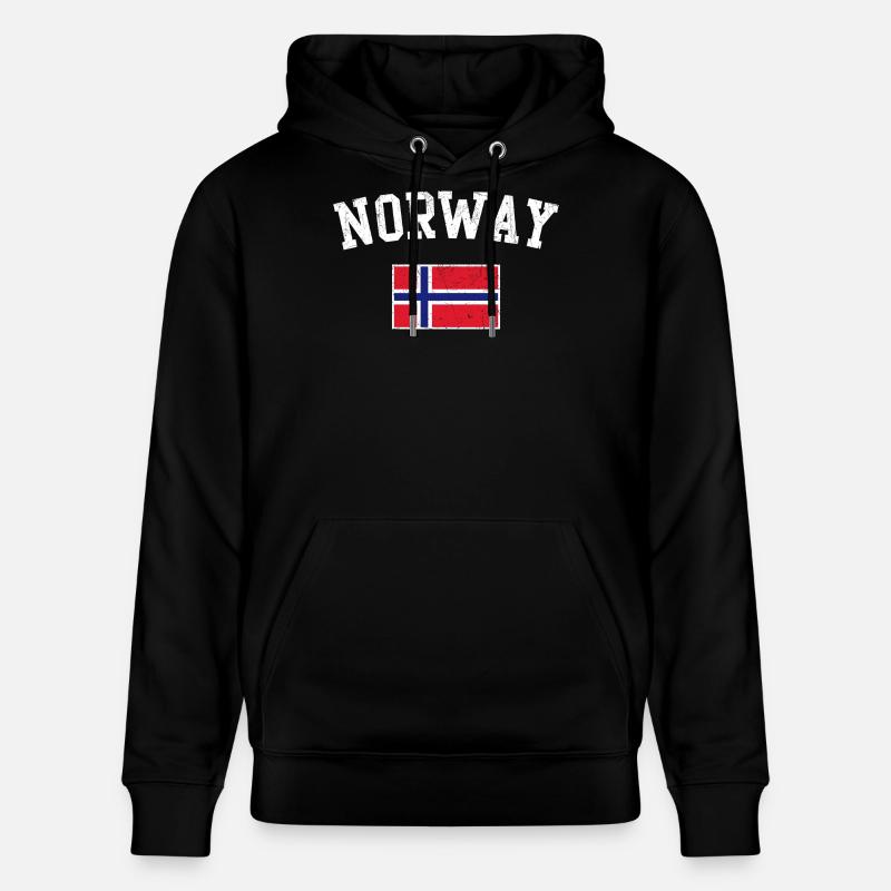 Drapeau de la Norvège - Sweat à capuche bio CRUISER Stanley/Stella Unisexe - noir