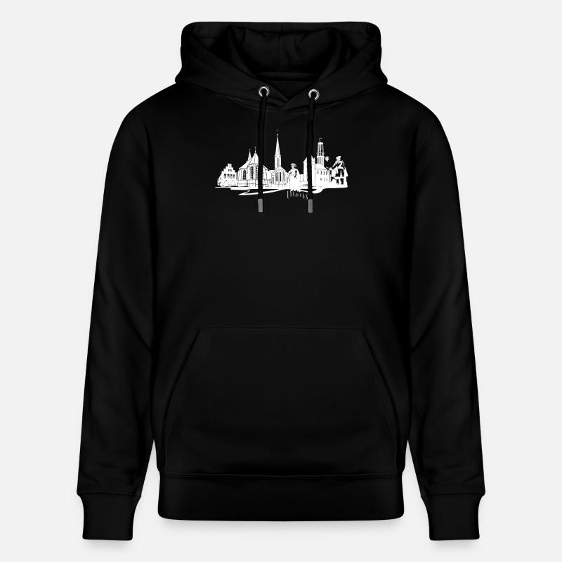 Moers Skyline Silhouette Design - Sweat à capuche bio CRUISER Stanley/Stella Unisexe - noir