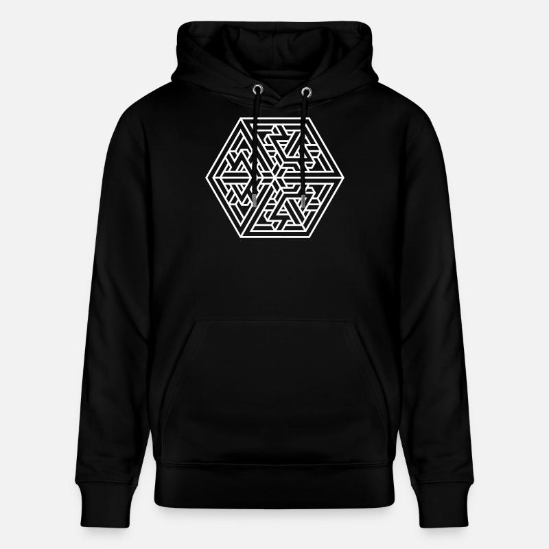 Labyrinthe Impossible – Illusion d’Optique & Escher - Sweat à capuche bio CRUISER Stanley/Stella Unisexe - noir