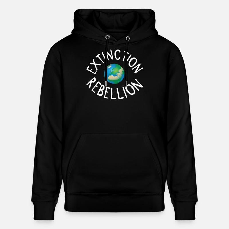 Extinction Rebellion Planet Earth blanc - Sweat à capuche bio CRUISER Stanley/Stella Unisexe - noir