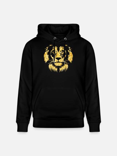 Lion gold - Stanley/Stella CRUISER Unisex Organic Hoodie - black