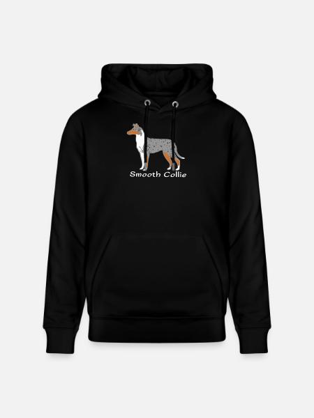 Smooth Collie blue-merle - Stanley/Stella CRUISER Unisex Organic Hoodie - black