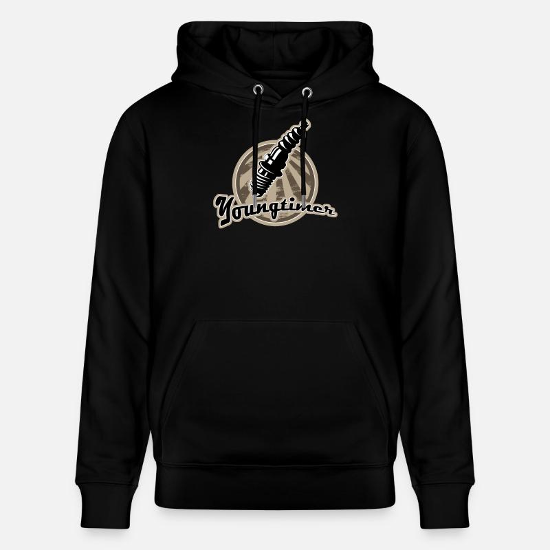 Youngtimer spark plug retro - Stanley/Stella CRUISER Unisex Organic Hoodie - black
