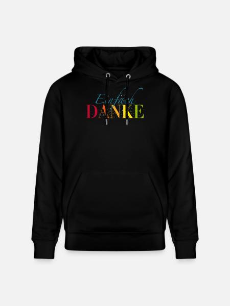 Einfach Dankeschön sagen - Stanley/Stella Unisex Bio-Hoodie CRUISER - Schwarz